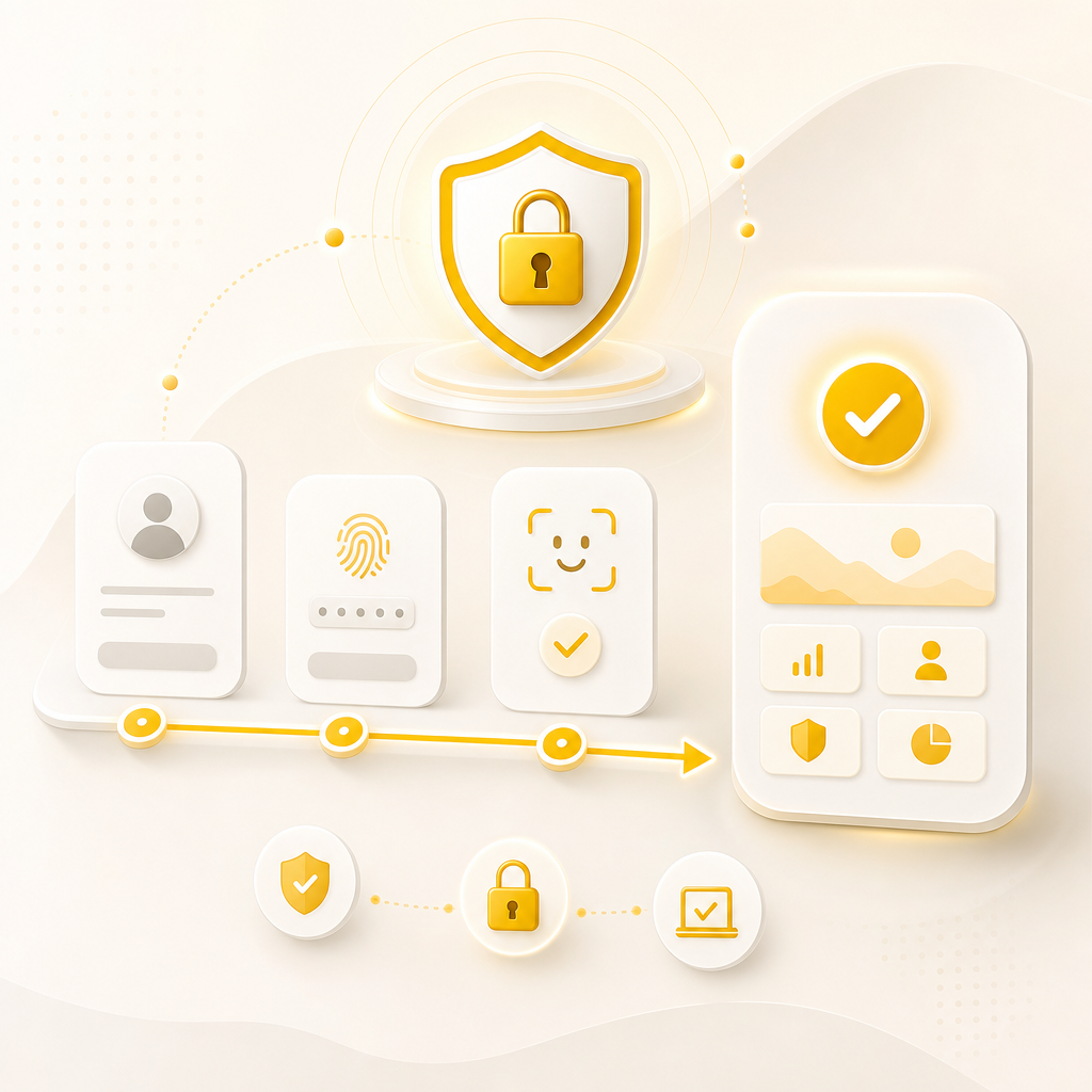 Illustration representing Connect Login to reduce drop-off during B2B onboarding.