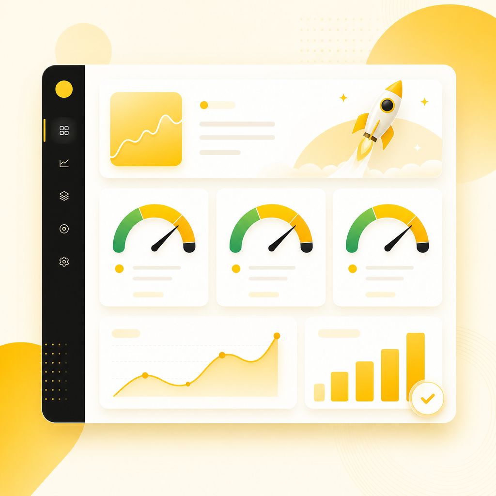 Illustration representing Core Web Vitals performance optimization for slow websites.