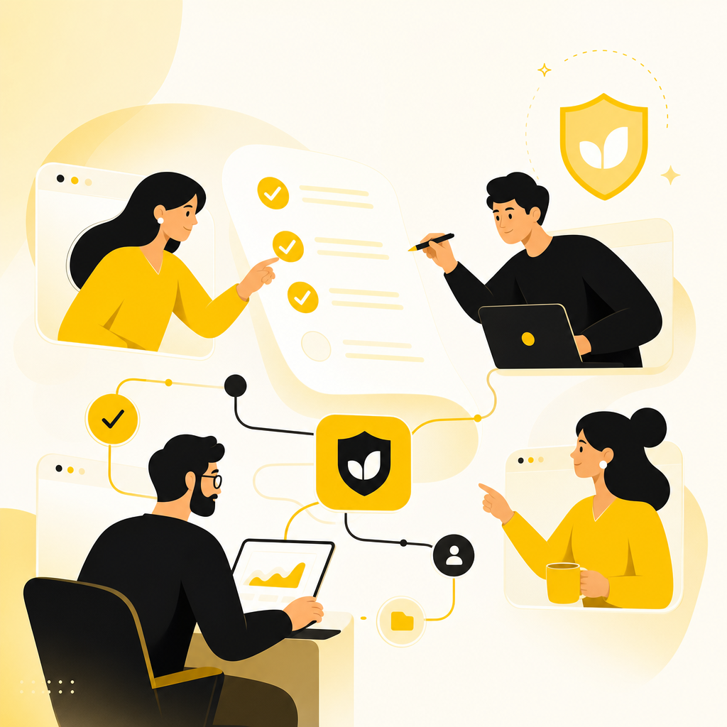 Illustration representing reliable white-label collaboration and agency-friendly delivery workflows.